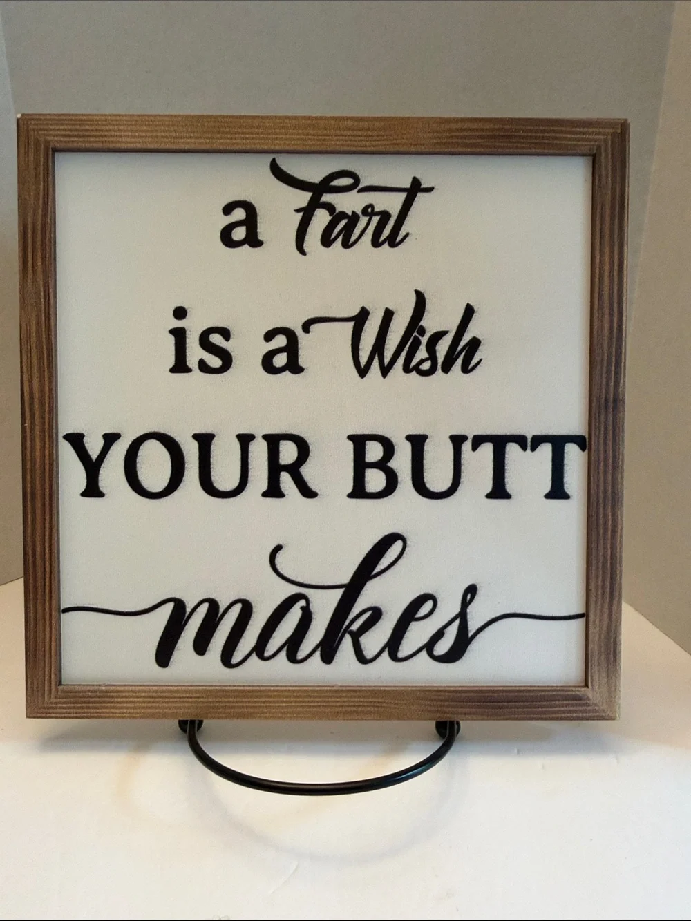 Funny Bathroom Sign 8”x8”